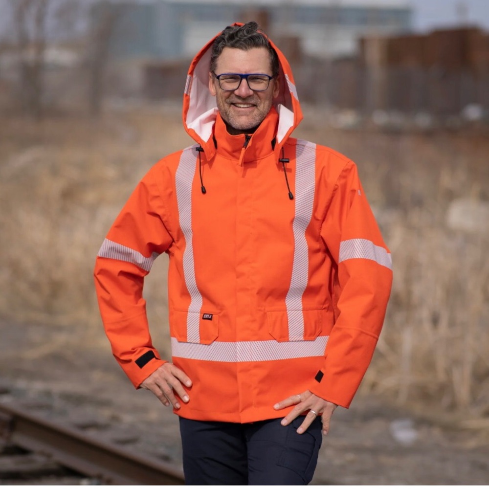 NASCO FR Class 2 Hi Vis X-Back Orange PetroLite Arc Flash Fire 🔥 Jacket/hood